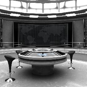Futuristic Control Room 3D model